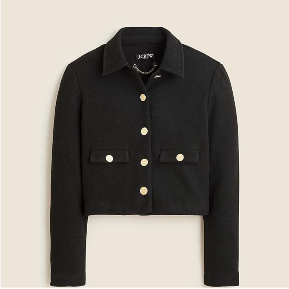 J. Crew Black Blazer lady jacket with Gold Buttons
